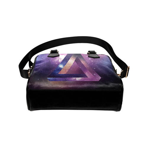 Trendy Purple Space Design Shoulder Handbag (Model 1634)