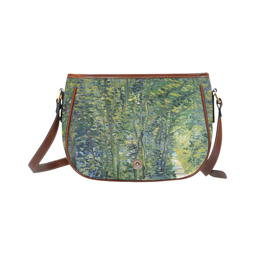 Vincent van Gogh Path in Woods Saddle Bag/Small (Model 1649) Full Customization