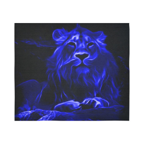 Animal ArtStudio- fiery lion C Cotton Linen Wall Tapestry 60"x 51"