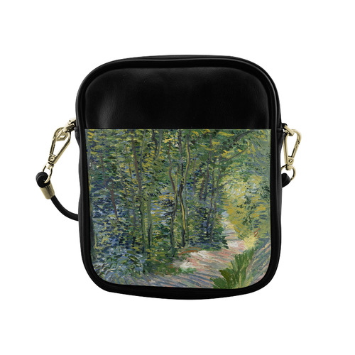 Vincent van Gogh Path in Woods Sling Bag (Model 1627)