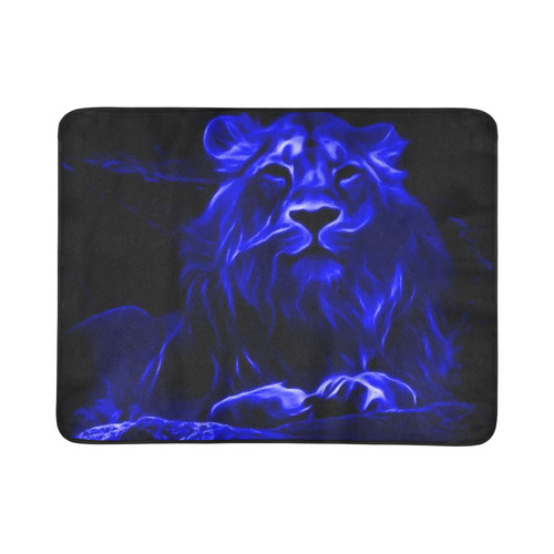 Animal ArtStudio- fiery lion C Beach Mat 78"x 60"