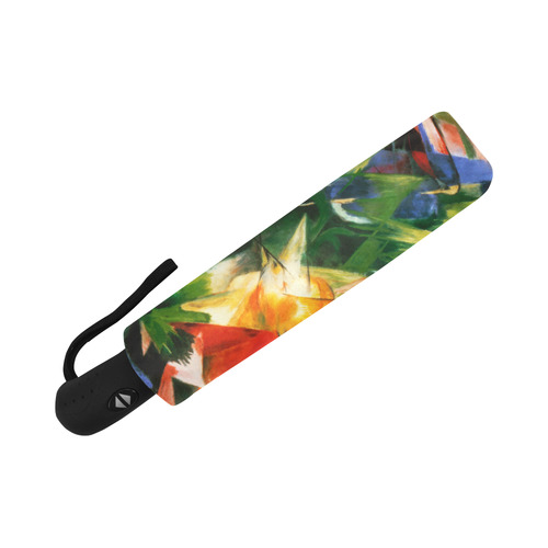 Birds by Franz Marc Auto-Foldable Umbrella (Model U04)