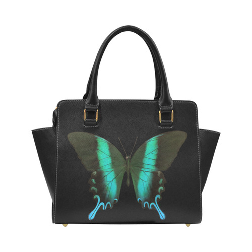 Papilio blumei butterfly painting Classic Shoulder Handbag (Model 1653)