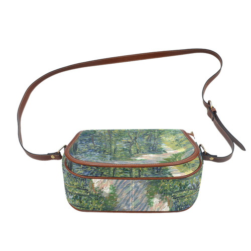 Vincent van Gogh Path in Woods Saddle Bag/Small (Model 1649) Full Customization