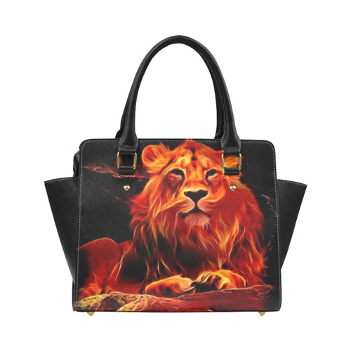 Animal ArtStudio- fiery lion A Classic Shoulder Handbag (Model 1653)