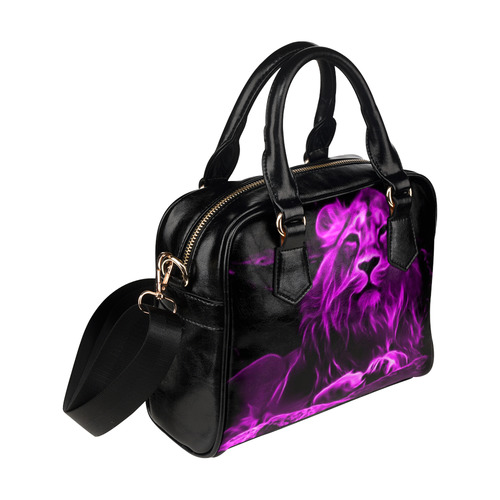 Animal ArtStudio- fiery lion B Shoulder Handbag (Model 1634)