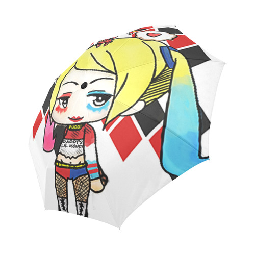 Harley Quinn and deadpool Auto-Foldable Umbrella (Model U04)