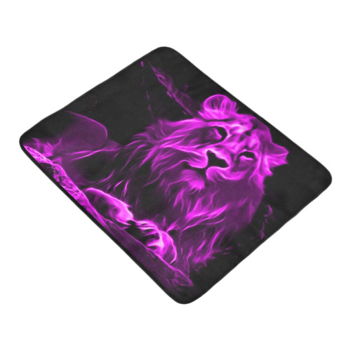 Animal ArtStudio- fiery lion B Beach Mat 78"x 60"