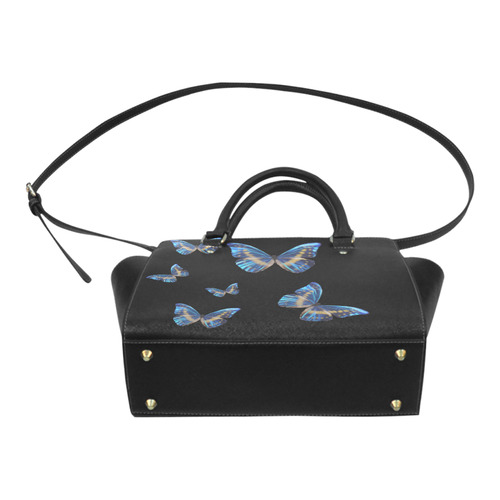 Morpho cypris butterflies painting Classic Shoulder Handbag (Model 1653)