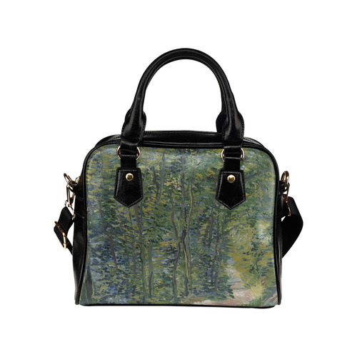 Vincent van Gogh Path in the Woods Shoulder Handbag (Model 1634)