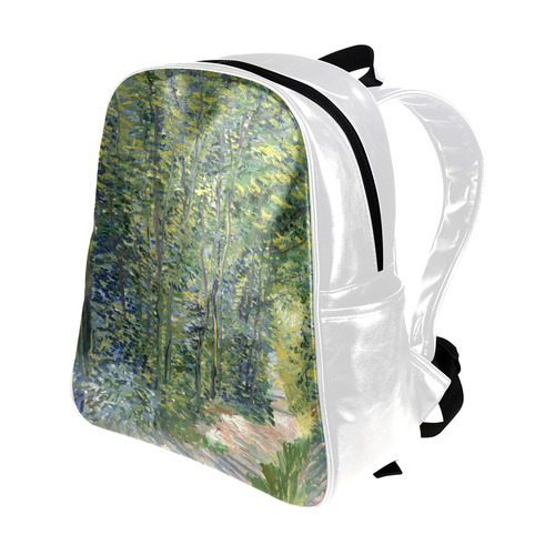 Vincent van Gogh Path in Woods Multi-Pockets Backpack (Model 1636)