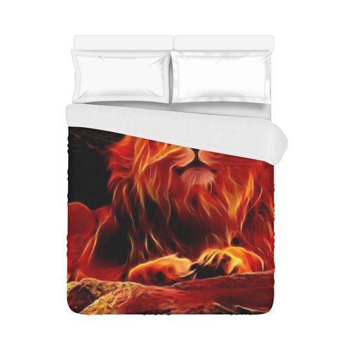 Animal ArtStudio- fiery lion A Duvet Cover 86"x70" ( All-over-print)