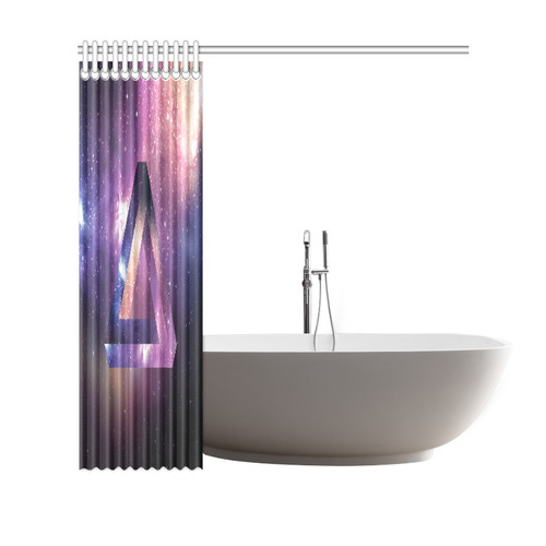 Trendy Purple Space Design Shower Curtain 69"x70"
