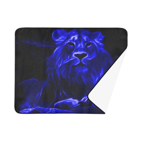 Animal ArtStudio- fiery lion C Beach Mat 78"x 60"