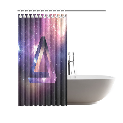 Trendy Purple Space Design Shower Curtain 69"x70"