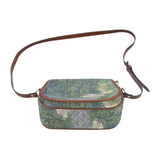 Vincent van Gogh Path in the Woods Saddle Bag/Small (Model 1649) Full Customization