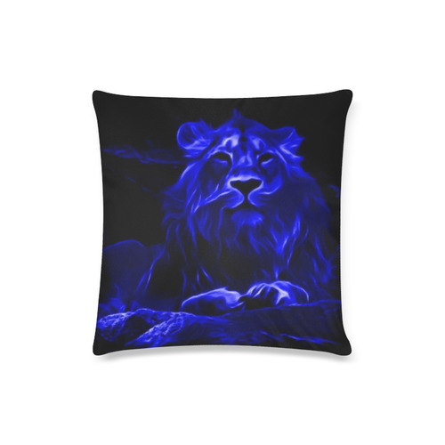 Animal ArtStudio- fiery lion C Custom Zippered Pillow Case 16"x16"(Twin Sides)