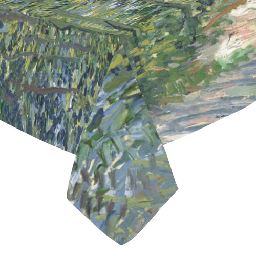 Vincent van Gogh Path in Woods Cotton Linen Tablecloth 52"x 70"
