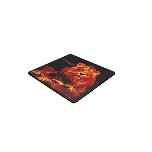 Animal ArtStudio- fiery lion A Square Coaster