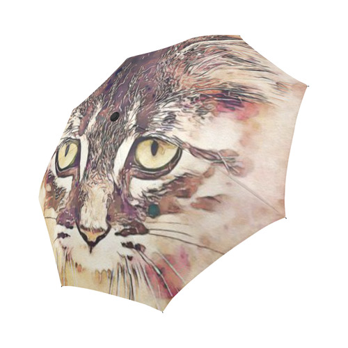 watercolor cat Auto-Foldable Umbrella (Model U04)