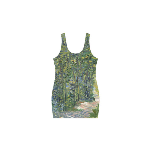 Vincent van Gogh Path in Woods Medea Vest Dress (Model D06)