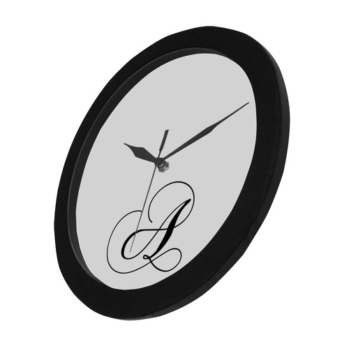 Letter A Classic Black - Jera Nour Circular Plastic Wall clock