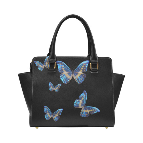 Morpho cypris butterflies painting Classic Shoulder Handbag (Model 1653)