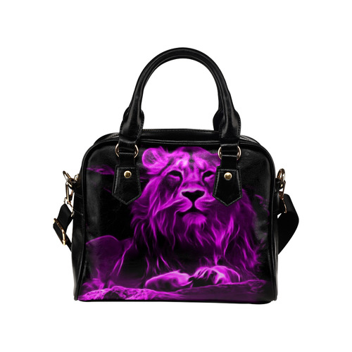 Animal ArtStudio- fiery lion B Shoulder Handbag (Model 1634)