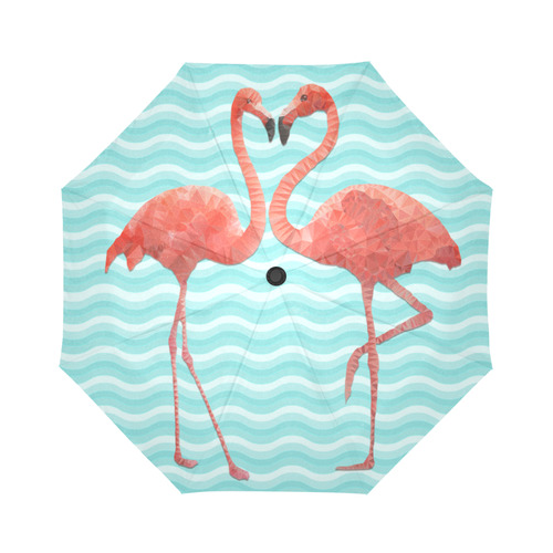 flamingo love Auto-Foldable Umbrella (Model U04)