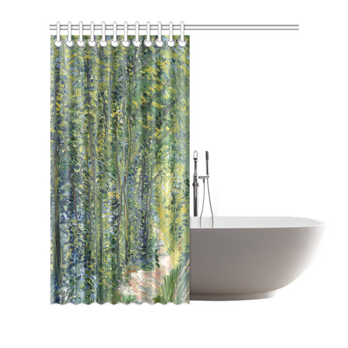 Vincent van Gogh Path in Woods Shower Curtain 72"x72"