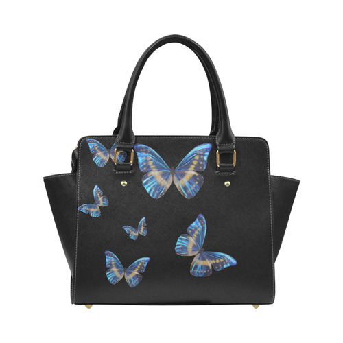 Morpho cypris butterflies painting Classic Shoulder Handbag (Model 1653)