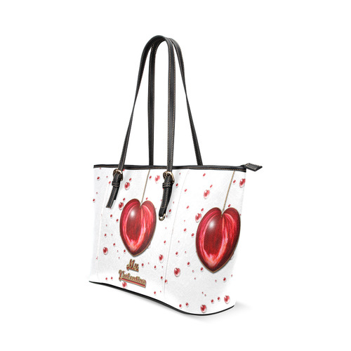 Valentine Heart Leather Tote Bag/Large (Model 1640)