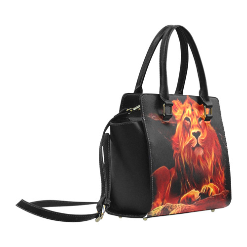 Animal ArtStudio- fiery lion A Classic Shoulder Handbag (Model 1653)