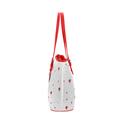 Valentine Heart Leather Tote Bag/Large (Model 1651)