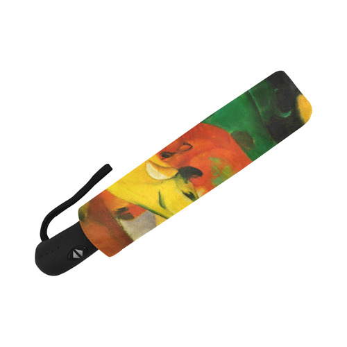Red Yellow Green Cows by Franz Marc Auto-Foldable Umbrella (Model U04)