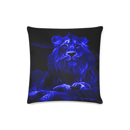 Animal ArtStudio- fiery lion C Custom Zippered Pillow Case 16"x16"(Twin Sides)