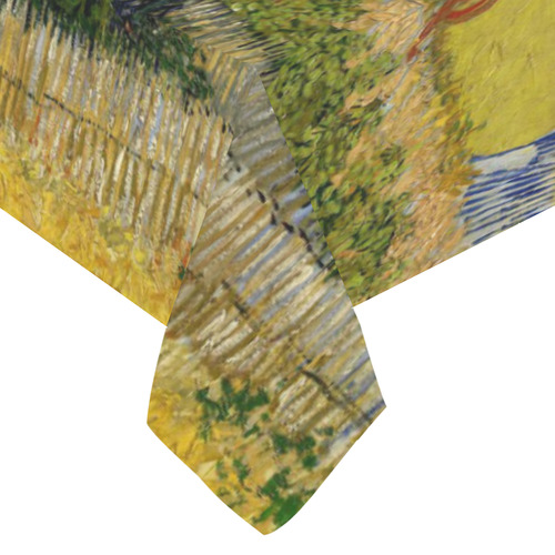 Van Gogh Harvest at La Crau Cotton Linen Tablecloth 60"x 104"