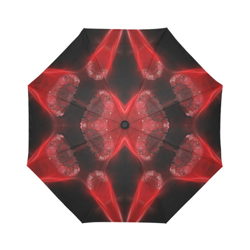 Red Alaun Crystal Mandala Auto-Foldable Umbrella (Model U04)