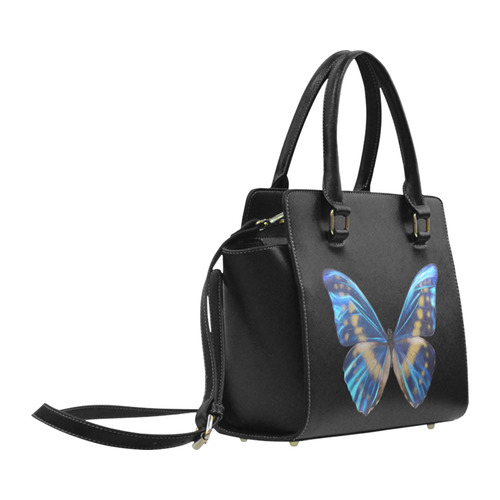 Morpho cypris butterflies painting Classic Shoulder Handbag (Model 1653)