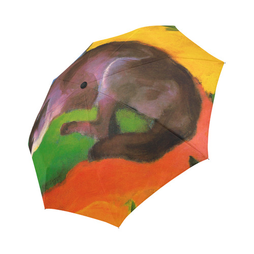 Black Fox by Franz Marc Auto-Foldable Umbrella (Model U04)
