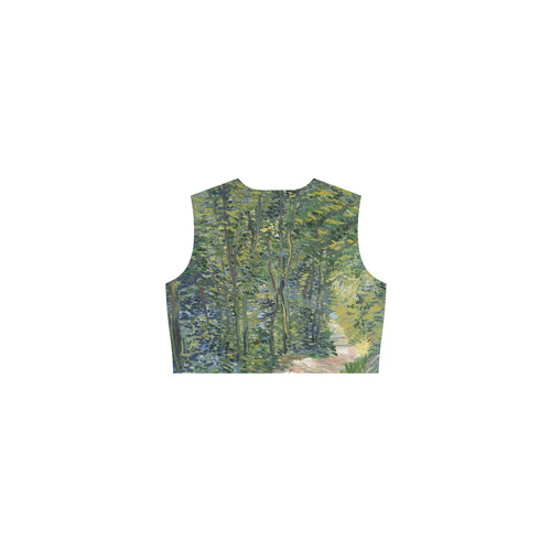 Vincent van Gogh Path in Woods Eos Women's Sleeveless Dress (Model D01)