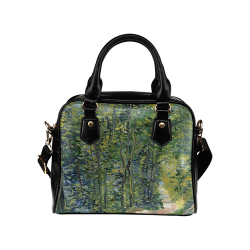 Vincent van Gogh Path in Woods Shoulder Handbag (Model 1634)