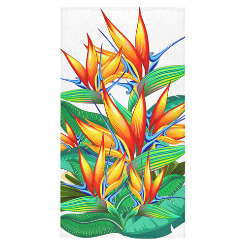 Bird of Paradise Flower Exotic Nature Bath Towel 30"x56"