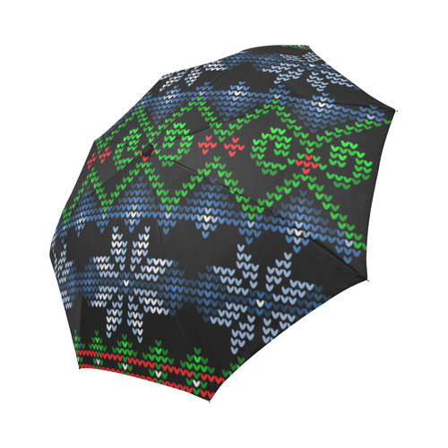 Ugly Christmas Sweater Knit Auto-Foldable Umbrella (Model U04)
