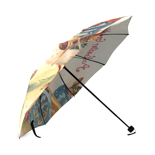 Easter Bunny War Funny Vintage Foldable Umbrella (Model U01)