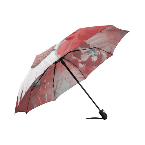 lovely flowers red Auto-Foldable Umbrella (Model U04)