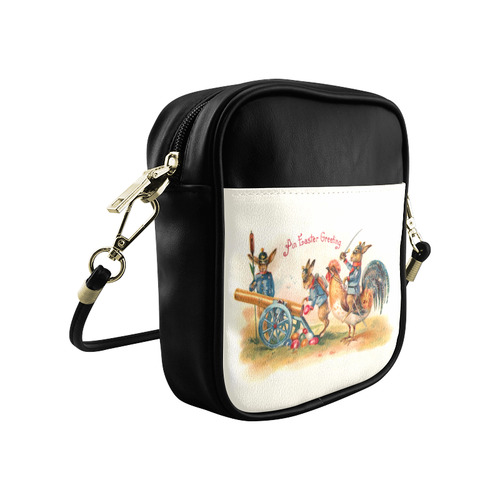 Easter Bunny War Funny Vintage Sling Bag (Model 1627)