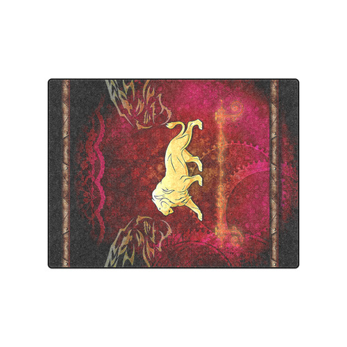 Golden lion on vintage background Blanket 50"x60"