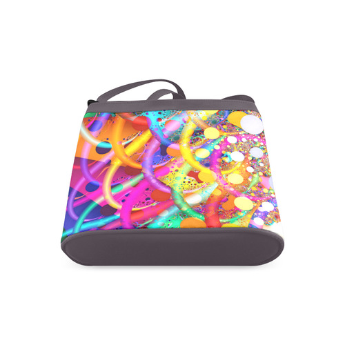 Color 10 Colorful Abstract Fractal Art Crossbody Bags (Model 1613)