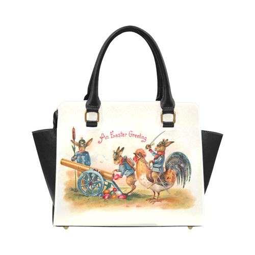 Easter Bunny War Funny Vintage Classic Shoulder Handbag (Model 1653)